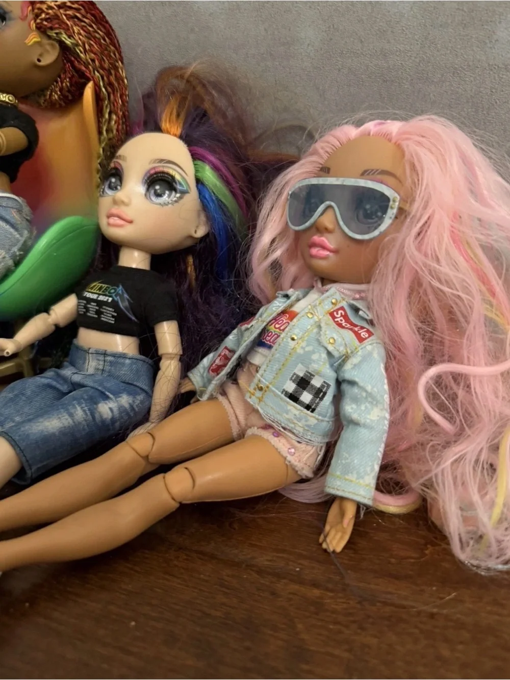 Rainbow High Doll set with drums, chair, microphone